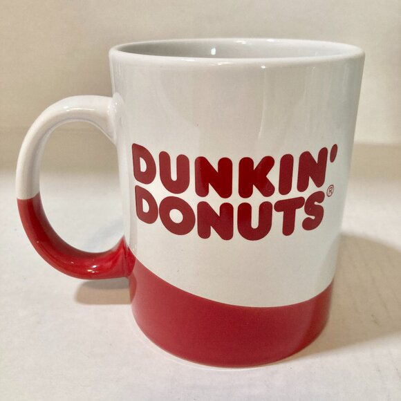 Dunkin' Donuts Ceramic Coffee Cup Mug Red White Collectors 2017 DD IP Holder - Picture 2 of 10